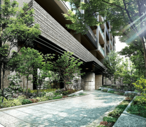 プレミスト大津京　エントランスアプローチ完成予想図