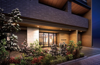 クレヴィア日本橋水天宮前 HAMACHO RESIDENCE　エントランスアプローチ完成予想CG