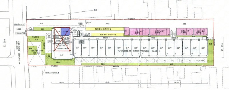 ファイル:ザ・パークハウス 花小金井フロント敷地配置図1.jpg