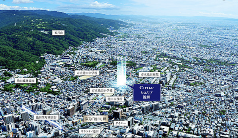 ファイル:シエリア池田 周辺航空写真CG合成.png