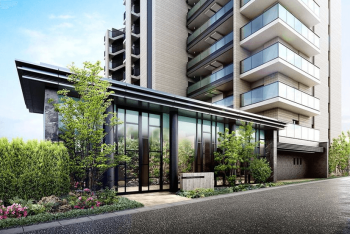 プラウド柏ガーデン　エントエランスアプローチ完成予想図