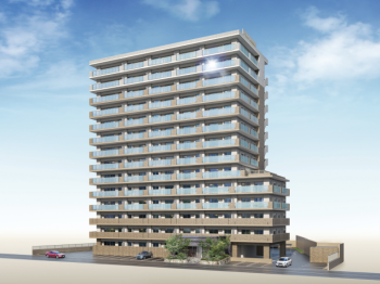 アルバガーデンパークサイド原田　外観完成予想図