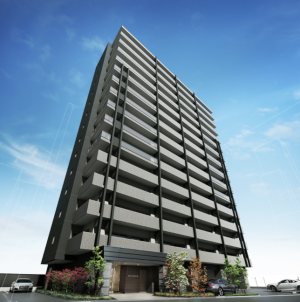 アルファレジデンシア新潟駅　外観完成予想CG1