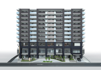 ココマチ高松アルファレジデンシア　外観完成予想図2