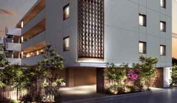 イニシア芦屋レジデンス　エントエランスアプローチ完成予想図