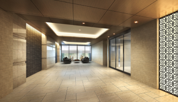 オーヴィジョン女神大橋　エントランスホール ラウンジ 完成予想CG