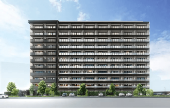 デュオヒルズ八戸ノ里ザ・レジデンス　外観完成予想図