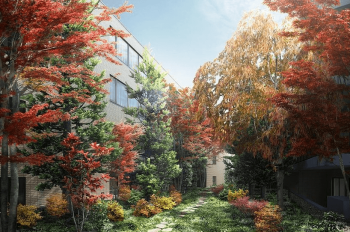 フォレセーヌ渋谷富ヶ谷　中庭完成予想図2