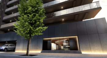 オープンレジデンシア名古屋太閤通　エントエランスアプローチ完成予想図