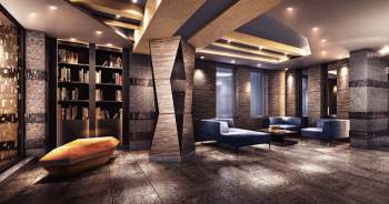 レーベン北大前 THE STILEA　エントエランスホール・ラウンジ完成予想図完成予想図