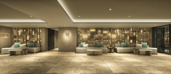 （仮称）福島区駅直上プロジェクト　エントエランスホール完成予想図