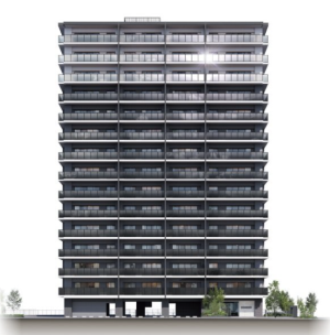 アメイズ亀山ビューテラス　外観完成予想CG1