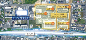 サンクレイドル菊川　周辺航空写真