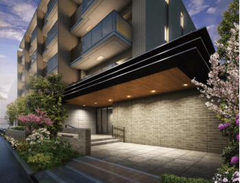 パークホームズ大倉山ガーデン　エントエランスアプローチ完成予想図