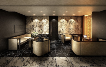 レーベン長崎 ONE LUXE 外観完成予想図　ラウンジ完成予想図