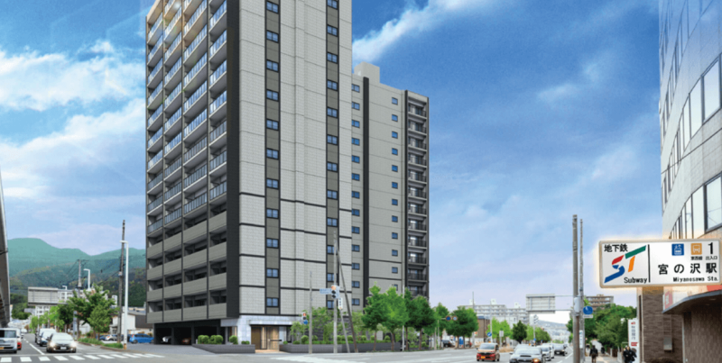 ファイル:クリーンリバーフィネス宮の沢ミッドステージ 外観完成予想図２.png