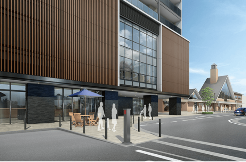 ファイル:シャリエ八日市駅前 エントエランスアプローチ完成予想図.png