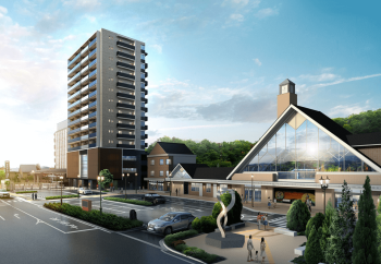 シャリエ八日市駅前　外観完成予想図1