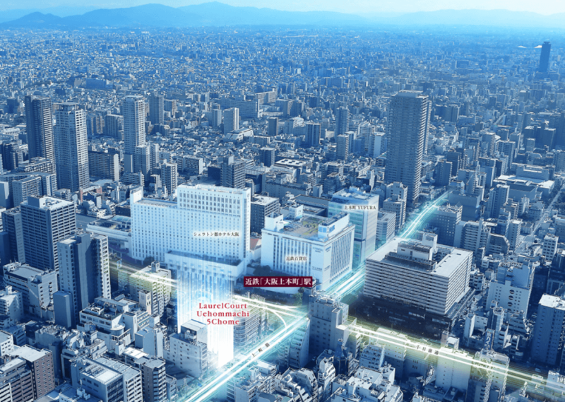 ファイル:ローレルコート上本町五丁目 周辺写真CG合成.png