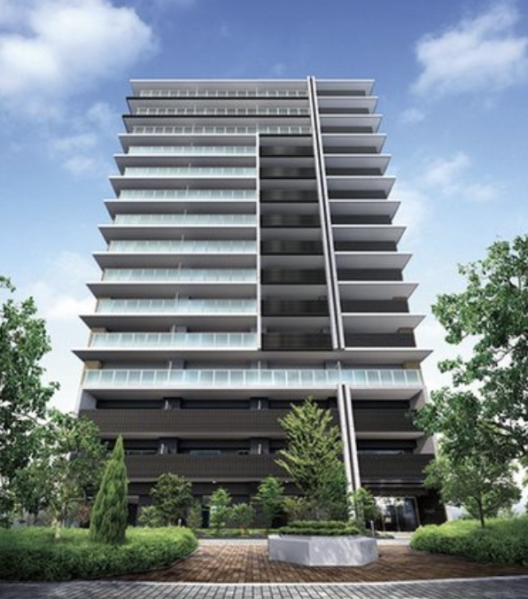 ファイル:プレサンス ロジェ 八戸ノ里グリーンアベニュー 外観完成予想図.png