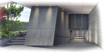 パークホームズ中目黒　エントランスアプローチ完成予想図