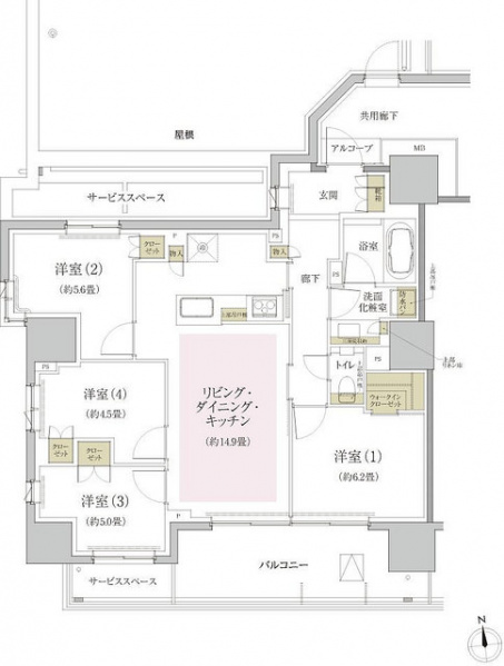 ファイル:プラウド新宿牛込柳町Sタイプ 83.94㎡.jpg