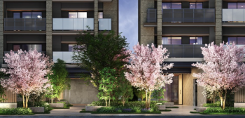 シエリア京橋 ウエスト&イースト　エントランスアプローチ完成予想図