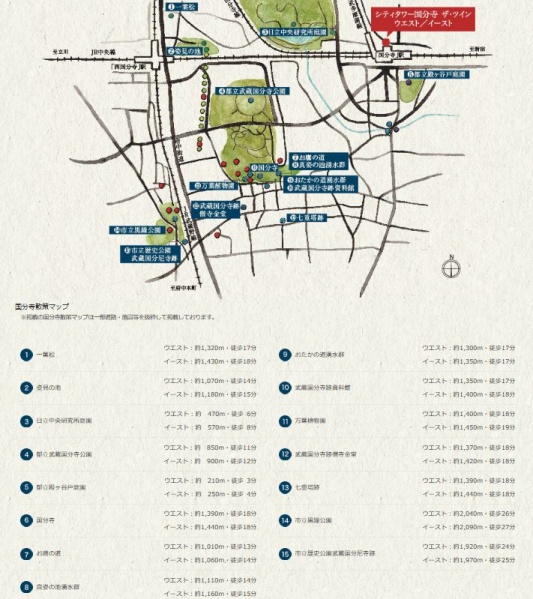 ファイル:シティタワー国分寺 ザ・ツイン ウエスト・イースト国分寺散策マップ.JPG