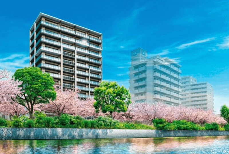 ファイル:オーヴィジョン宇部医大前ザ・プライム 外観完成予想図（周辺画像合成）.png