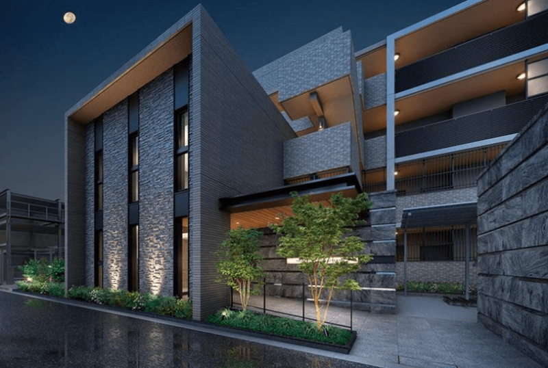 ファイル:グランエクシア南田辺 エントエランスアプローチ完成予想図.png