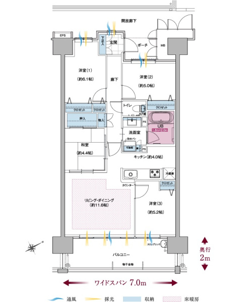 ファイル:ポレスター宇品海岸ハーバービュー 間取り Jタイプ.jpg