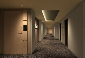 ブランズ代々木参宮橋　内廊下完成予想CG