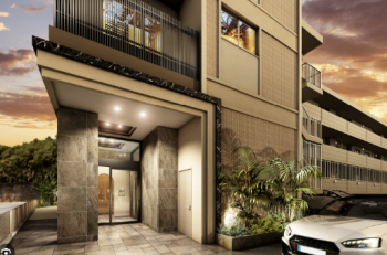 ウィングシャトー真地ヒルズ　エントエランスアプローチ完成予想図