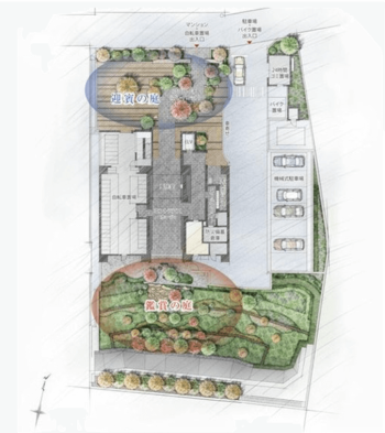 ザ・パークハウス 高槻天神町　敷地配置イラスト