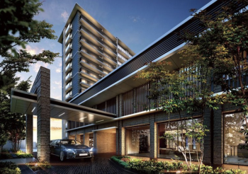 ローレルスクエア長岡京ザ・マークス　車寄せ完成予想図