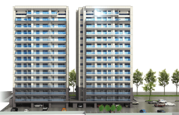 アルビオ・ガーデン南郷通イースト／ウエスト　外観完成予想図1