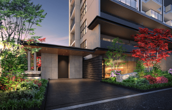 クレヴィア長岡天神　エントエランスアプローチ完成予想図