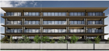 プラウド京都二条城　外観完成予想CG（南面）