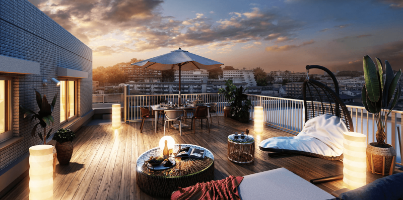 ファイル:クリオ溝の口ブライトマークス Sタイプルーフバルコニー完成予想図.png