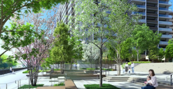 パークホームズ横浜本郷台リバーサイドヴィラ  水辺リビング完成予想CG