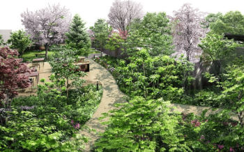 リーフィアレジデンス杉並 井草森公園　キーガーデン完成予想CG