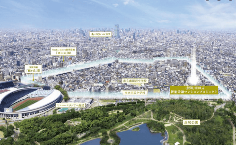 ファイル:（仮称）南田辺新築分譲マンションプロジェクト 周辺写真CG合成.png