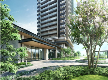 TOWER ＆ FOREST PROJECT　外観完成予想CG（メインエントランス）