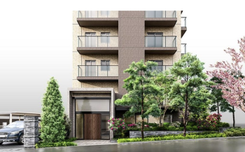 パークホームズ宮ヶ丘　エントランスアプローチ完成予想CG