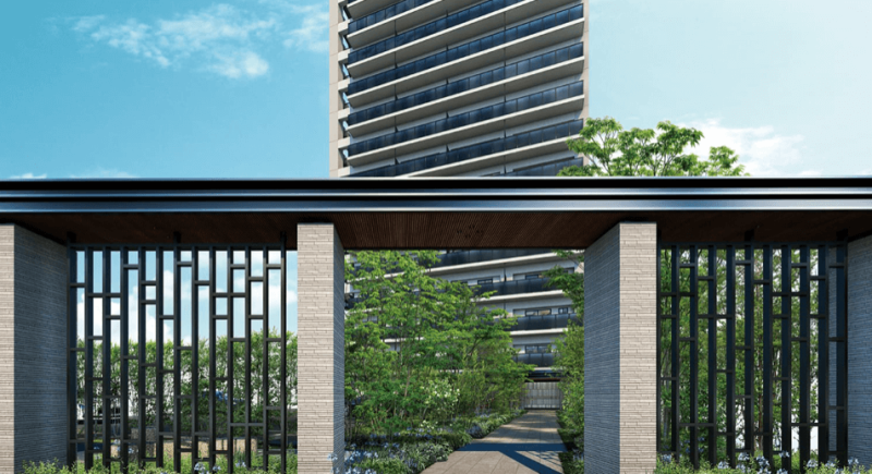 ファイル:ファインレジデンス福島野田 The Garden 外観・メインゲート完成予想図.png