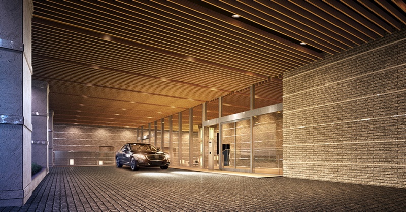 ファイル:ガーデンヒルズ四ツ谷 迎賓の森車寄せ.jpg