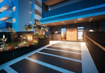 プレサンスロジェ名護為又フォルサ　エントエランスアプローチ完成予想図