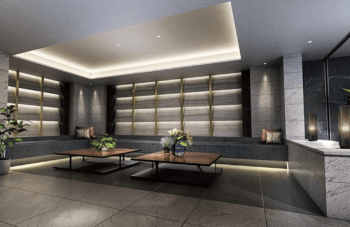 レ・ジェイド金山グランデ　エントエランスホール・ラウンジ完成予想図