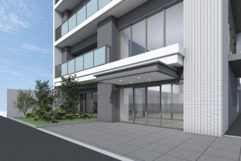 イーグルコート大津フロント　エントエランスアプローチ完成予想図