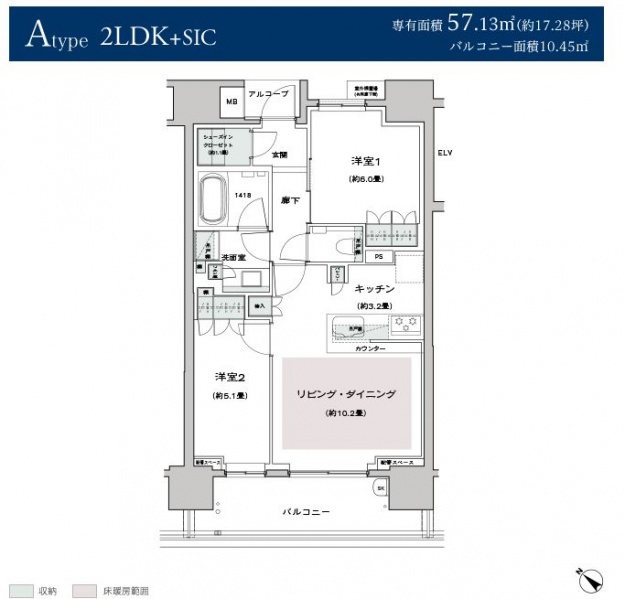 ファイル:ザ・パークハウス 月島ディアスタatype.JPG